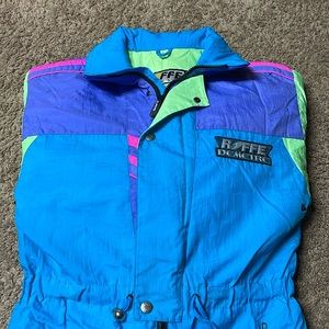 Kids or young teens full body snow suit.